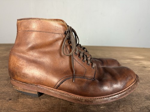 STIVALI ALDEN IN PELLE MARRONE DA UOMO TAGLIA 9,5 B 86049 MADE IN USA