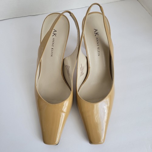 Anne Klein Tan Upper Leather 3" Heel Pump Size 7M - Picture 4 of 8