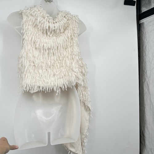 PEACHOO KREJBERG Asymmetrical Vest Blouse Top Runway Fashion - Picture 8 of 14
