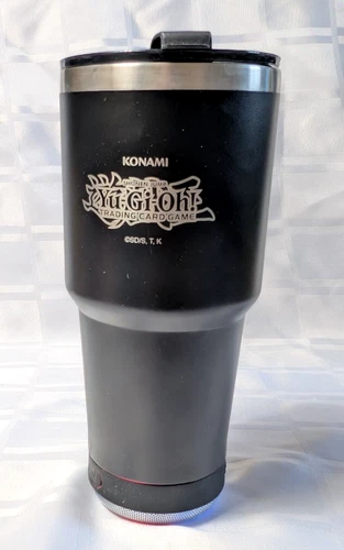 YU-GI-OH BLUETOOTH SPEAKER LIDDED TRAVEL MUG WITH LED LIGHTS KONAMI YGO TUMBLER