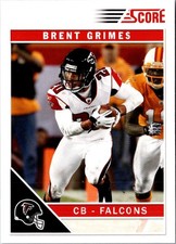 2011 Score Brent Grimes #10 Atlanta Falcons Football Card