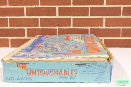 #4676 The Untouchables Tin Litho 1961 Marx Vintage Playset - Photo 3 sur 24