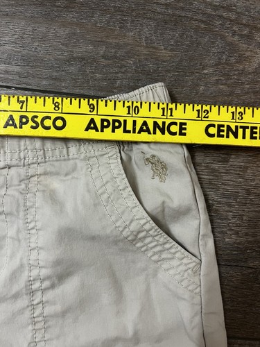 U.S. Polo Association Boys Khaki Uniform Shorts Stretch Pull on Medium - Picture 2 of 6