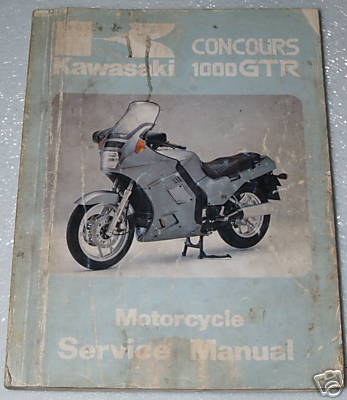 1986 KAWASAKI 1000GTR CONCOURS Service Manual ZG1000A1 1000 GTR Factory Repair - Foto 1 di 1
