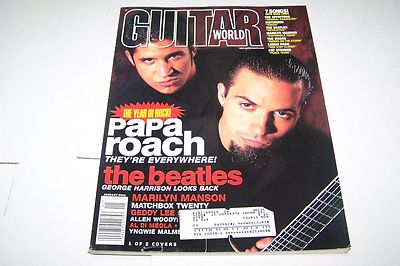 JAN 2001 GUITAR WORLD old  music magazine PAPA ROACH - BEATLES