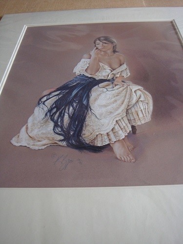 KAY BOYCE ""BLUE MEDIANOCHE"" EDICIÓN LIMITADA. VENTA DE IMPRESIÓN GICLEE MONTADA RARA - Imagen 2 de 4