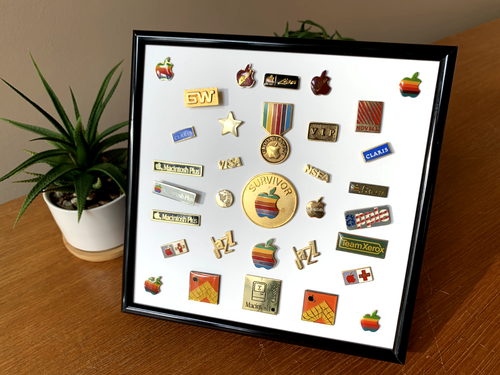 RARE Apple Computer Pins 33 Croix De Apple Survivor Macintosh Lisa 18K Diamonds - 第 3/16 張圖片