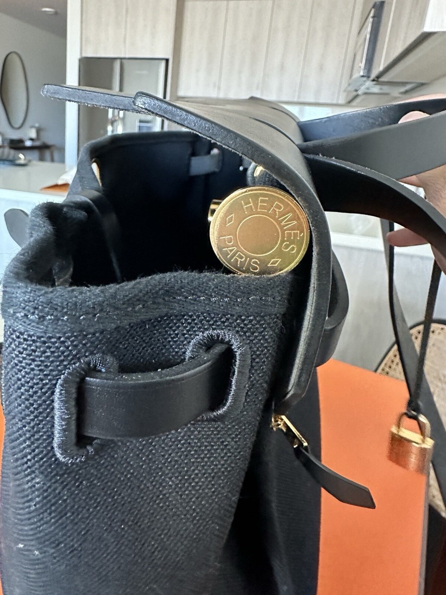 Hermes black Herbag 31 with gold hardware | eBay Hermes black Herbag 31 with gold hardware | eBay
