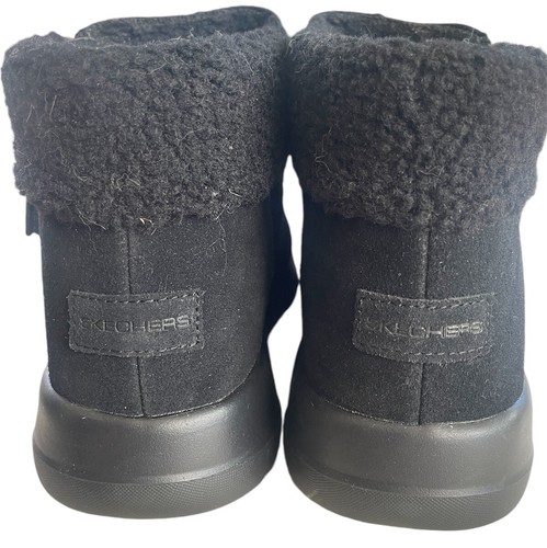Skechers Gen 5 Goga Mat Black Suede Boots Women’s Sz 10 Zipper Air Cooled NEW - Picture 5 of 8