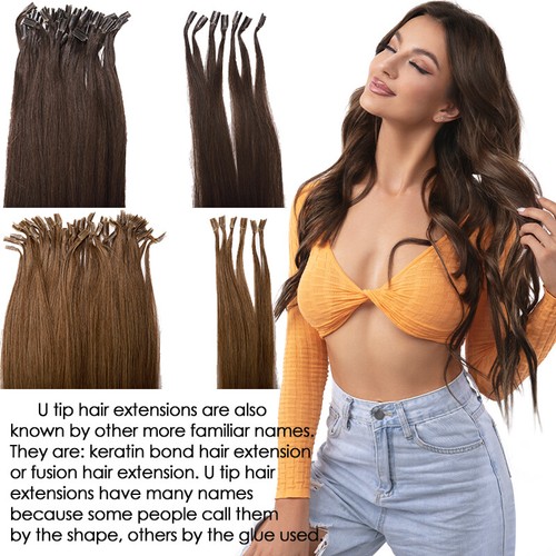 100% Real Remy Human Hair Extensions Keratin Nail U Tip Pre-bonded Indian Remy - Picture 11 of 54