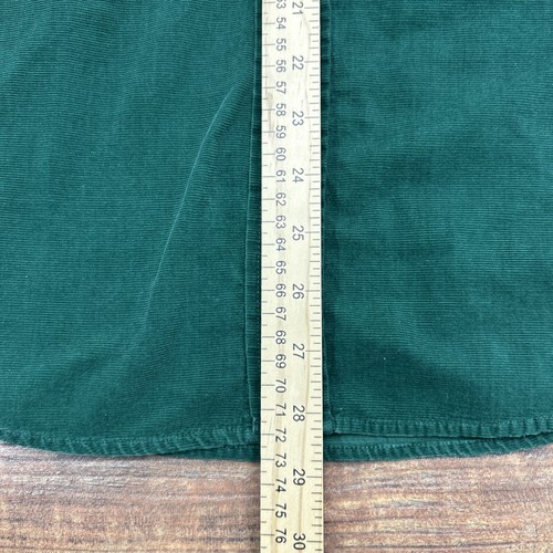 Woolrich Corduroy Button Up Shirt Mens Large Forest Green Chest Pocket Outdoors - Picture 7 of 10