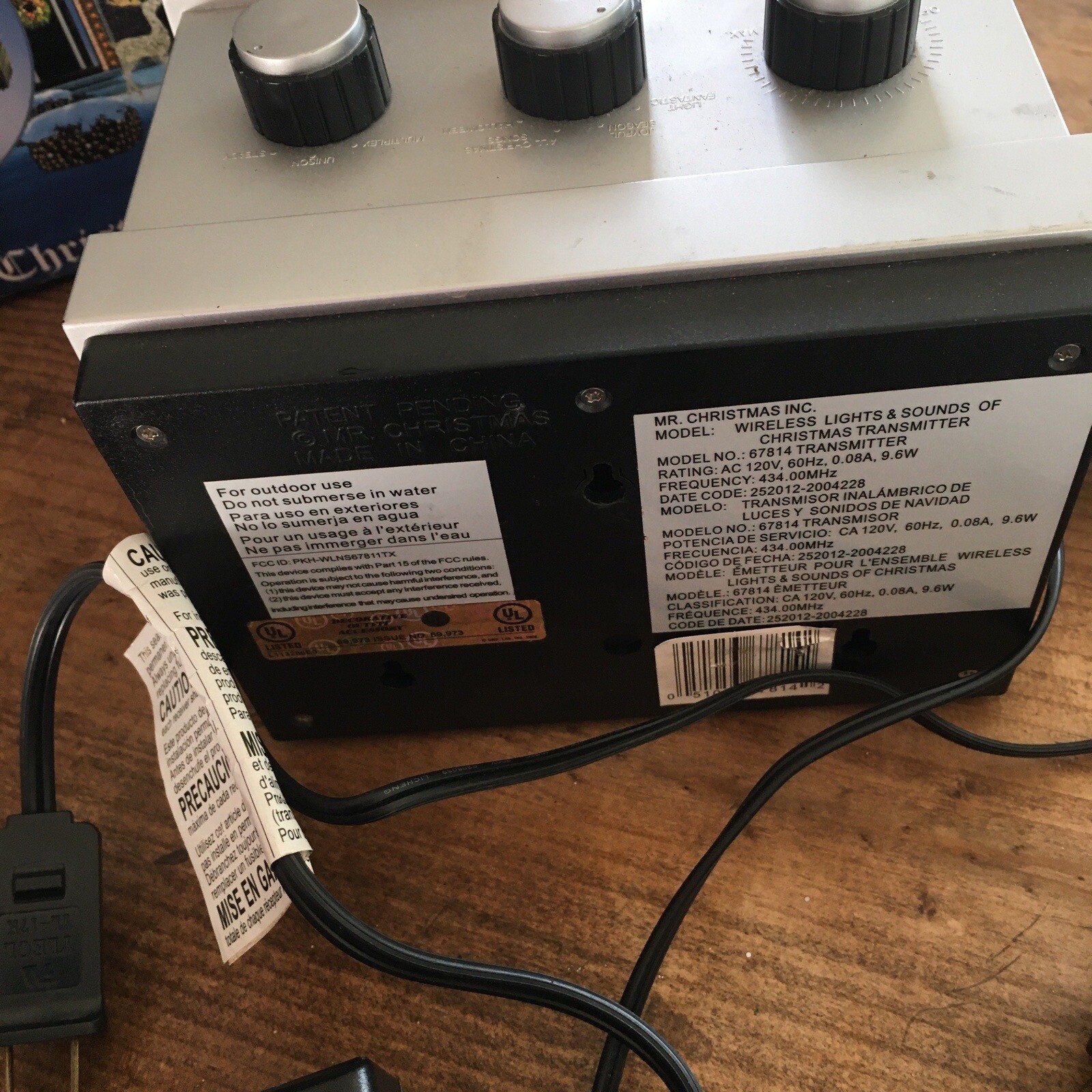 Mr. Christmas Wireless Lights Sounds Set Christmas Transmitter