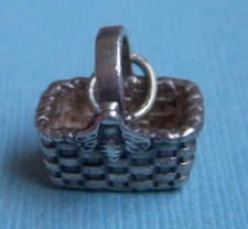 Vintage Brown County Basket bee on handle Indiana sterling charm