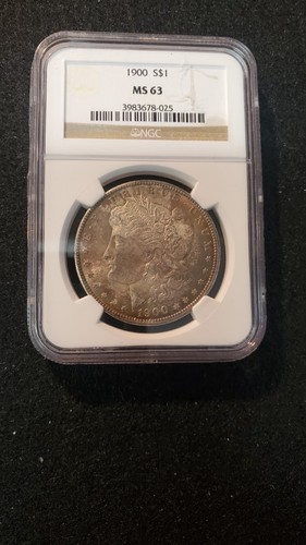 Dólar de plata Morgan 1900 NGC MS63 con tonificación - Philadelphia Mint - Imagen 2 de 5