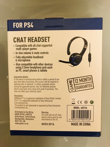 ps4 chat headset - Picture 2 of 3