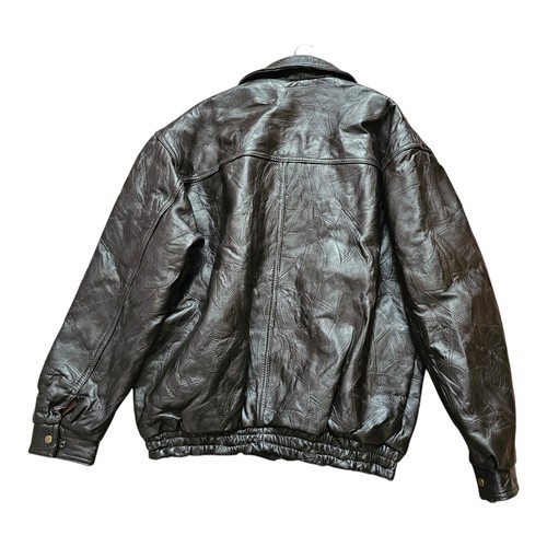 Maxam Leather Jacket Italian Mosaic Bomber Coat Lambskin Chocolate Sz 2X - Picture 5 of 12