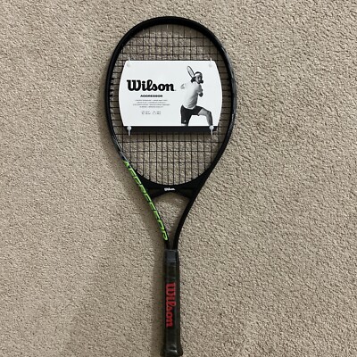 Wilson Aggressor Tennis Racket Racquet Black Green Grip Size  4 3/8  NEW