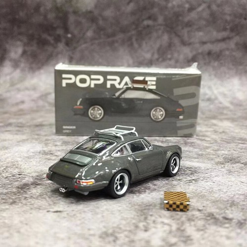 POP RACE 1:64 Singer Grey with luggage Car Model Collection Toys Gift - Picture 3 of 9