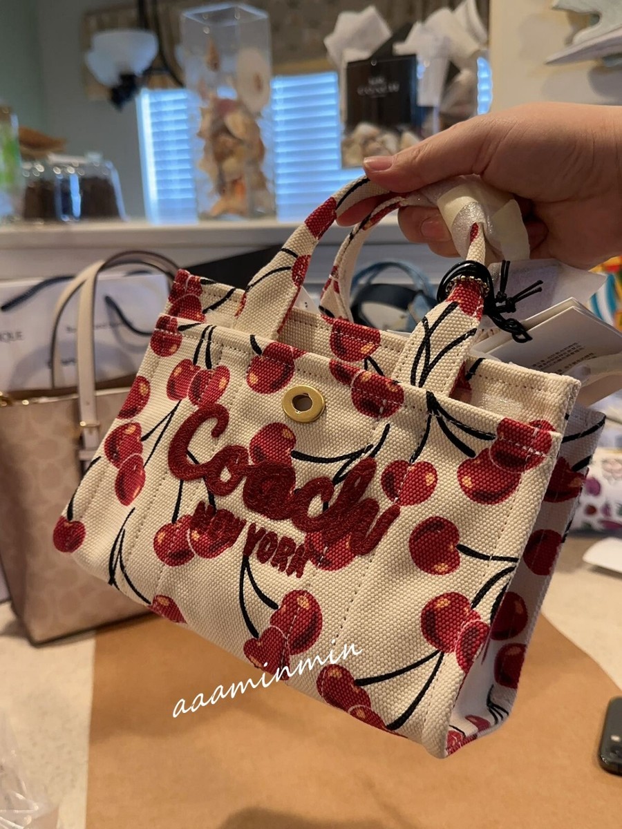Woman's Handbags COACH Cargo Tote Bag 20 with Cherry Print