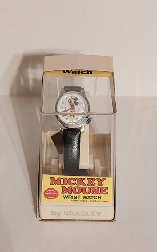 Mickey Mouse Animated Bradley Armbanduhr MIB Germany 60er Vintage unbenutzt - Bild 2 von 6