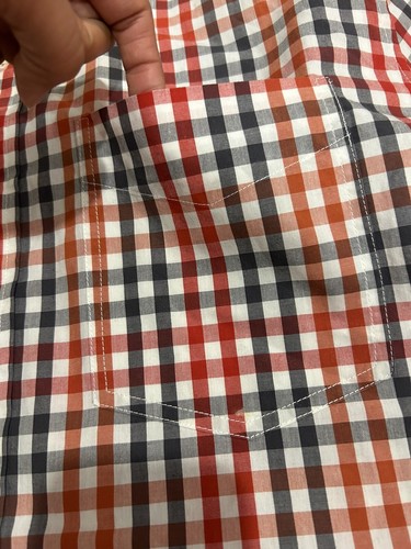 Men's Jack Spade Button Down Long Sleeve Red, White & Blue Plaid Shirt XL - Picture 4 of 15
