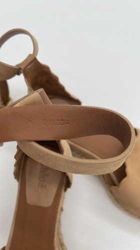 Chloe Wildleder überbackene Plateau Espadrilles sandfarben Größe 6,5 - Bild 10 von 13