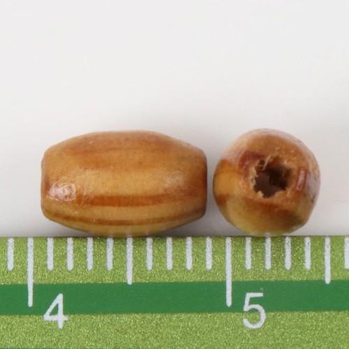 Natural Pine Oval Bead 200pcs 6x8mm Brown Wood Ball Spacer Beads Jewelry Making - Picture 5 of 13