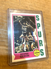 1974-75 Topps Basketball  george gervin RC Reprint 1996 with Certified Autograph
