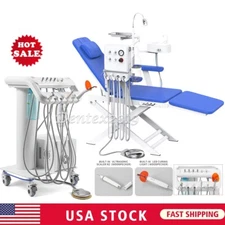 Portable Dental Delivery Unit Air Compressor Mobile Cart System/Chair+Turbine