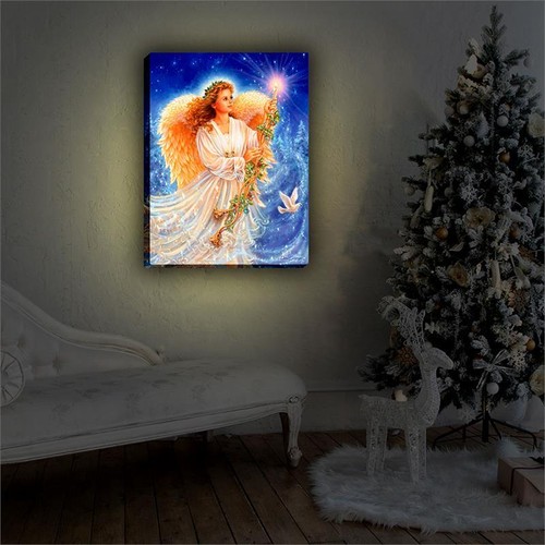 Glow Décor Stardust Angel Illuminated Wall Art - Picture 3 of 3