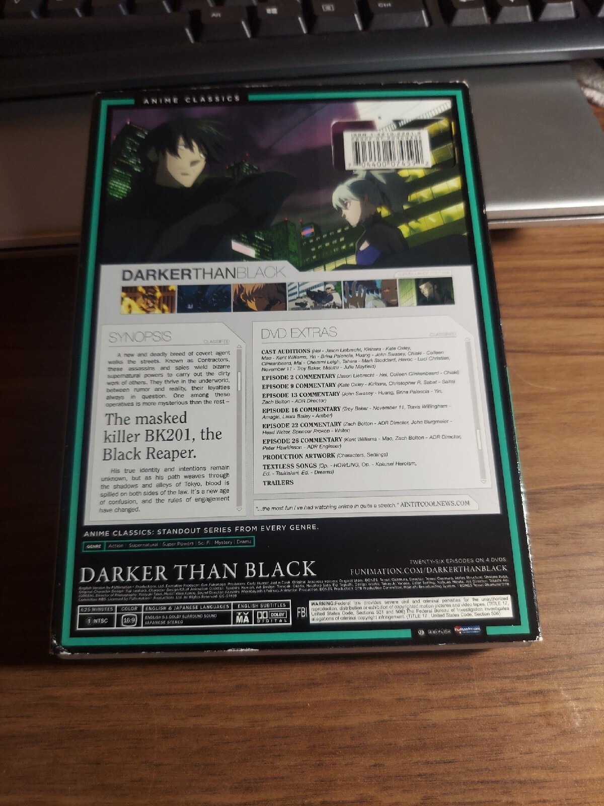 Darker Than Black: The Complete First Season (DVD, 2010, 4-Disc Set) for  sale online