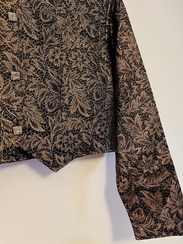 1849 AUTHENTIC RANCHWEAR Bronze Gold Schnürung Knopfleiste Jacke Größe Medium Neu Neu mit Etikett - Bild 2 von 4