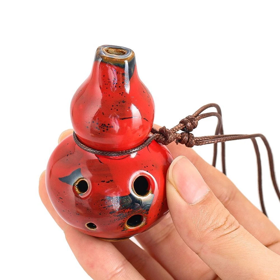 Керамическая тыква Ocarina 6 отверстий C ключ для начинающих флейта инструмент портативный кулон - Изображение 2 из 4