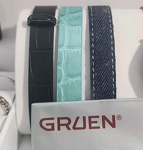 NEU Damen Boxed Set Gruen Uhr plus 8 Wechselbänder & 8 Lünetten - Bild 4 von 9