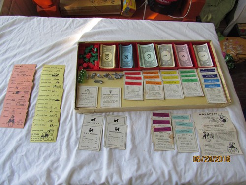 Vintage 1957 Classic Monopoly Board Game COMPLETE Collectible Trading Game - 第 9/12 張圖片