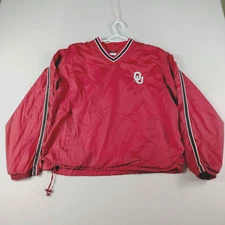 Holloway Jacket Mens Medium Red Oklahoma Sooners Windbreaker NCAA Football