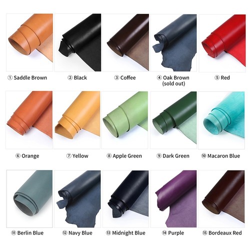 WUTA 3 Square Ft Irregular Waxed Bull Vegetable Tanned Cowhide Leather Piece DIY - Bild 5 von 33