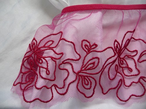 14, Agent Provocateur Juni brief, pink & red mesh, AP size 5, NEW - Picture 5 of 12