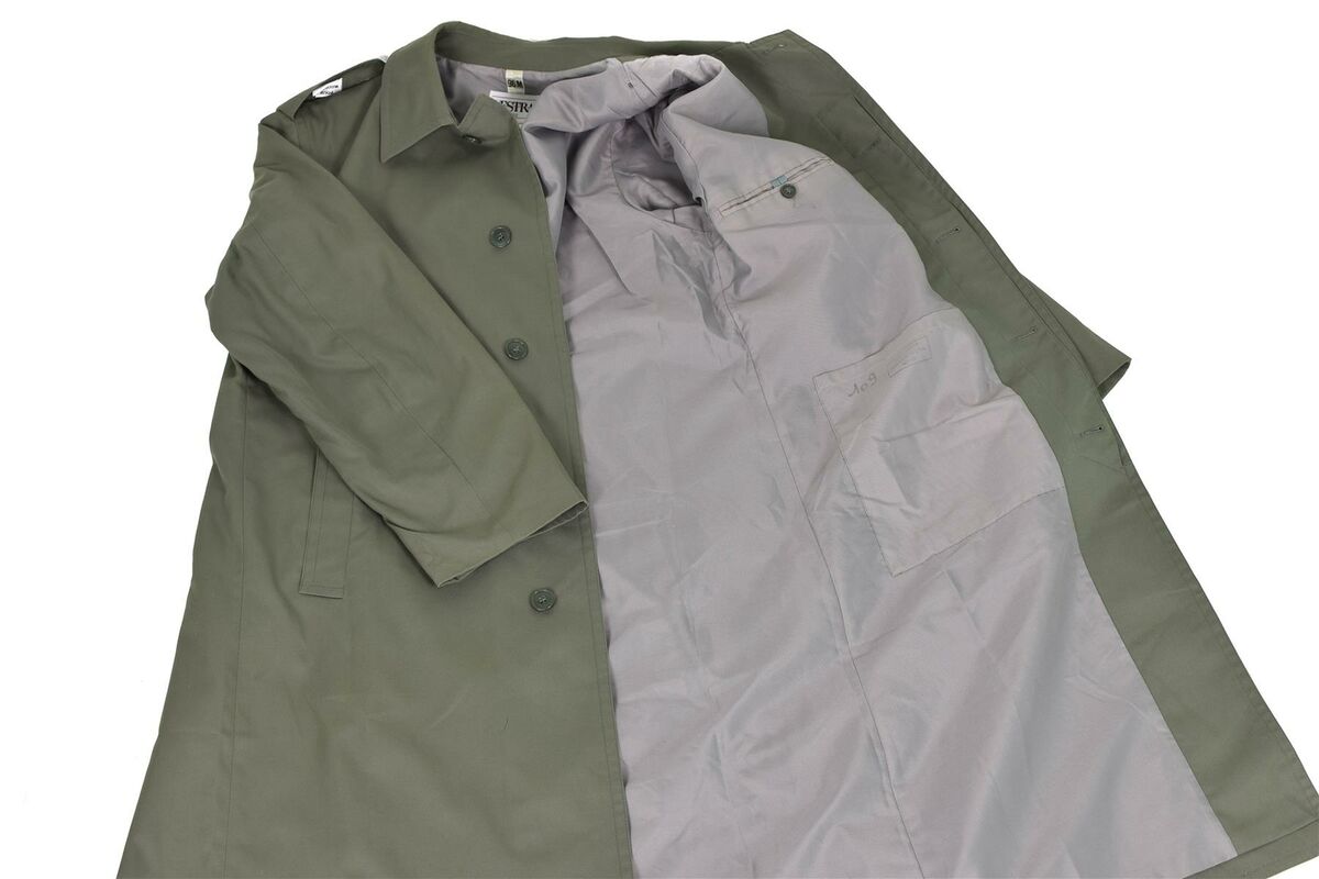 Genuine French Military Rain Coat Army Trench coat Olive Genuine French Military Rain Coat Army Trench coat Olive