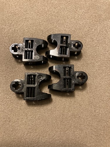 32174 LEGO Parts~(4) Technic Axle Connector 2 x 3 w Ball Socket Open BLACK