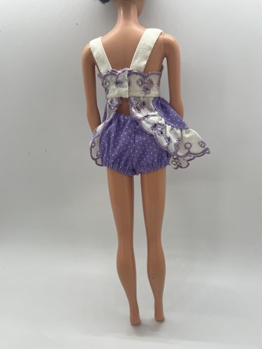 Barbie Vintage Handmade OOAK Purple Eyelet Nightie w/ Matching Panty - NO DOLL - Picture 2 of 5