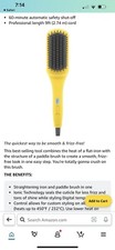 Drybar The Brush Crush Heated Straightening Brush Yellow 900-1595-4 $149 Retail