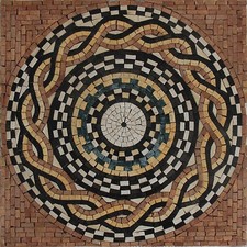 Marble Mosaic Decorative Element, Classical Roman Square Tile