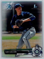 2017 Bowman Chrome #BDC-184 Sam Carlson Refractor MARINERS