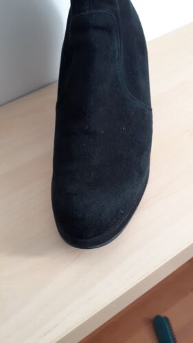 L.K. Bennett, Black, Suede, Wedge, Ankle Boots Size 5. - Picture 3 of 5