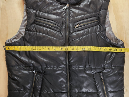 Sean John Puffer Vest Mens Medium Black Zipped Pockets Lined Sleeveless Soft - Picture 5 of 16