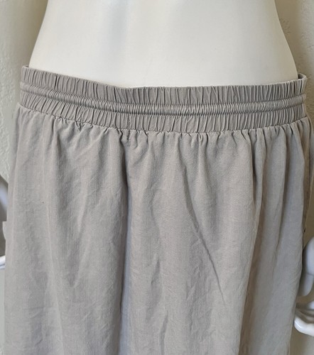 Cloth & Stone Anthropologie Light Gray Cinch Waist Hi-low Mini Skirt Size L EUC - Picture 7 of 15