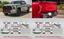 Chrome ABS Emblem Fit TOYOTA 2022 2023 TUNDRA Front Tailgate Grill Letters