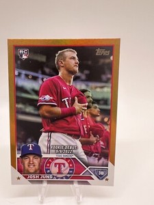 2023 Topps Update #US308 Josh Jung Gold Parallel #’d /2023 Rookie Debut RC