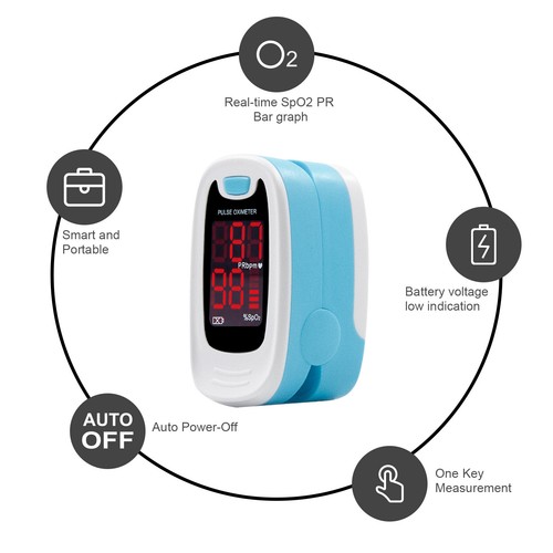 Medical Finger Pulse Oximeter Blood Oxygen Sensor O2 SpO2 Monitor Heart Rate New - Picture 10 of 12